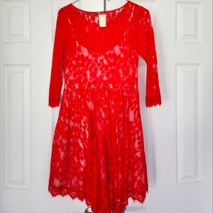 New Free People short sleeve lace dress size 4